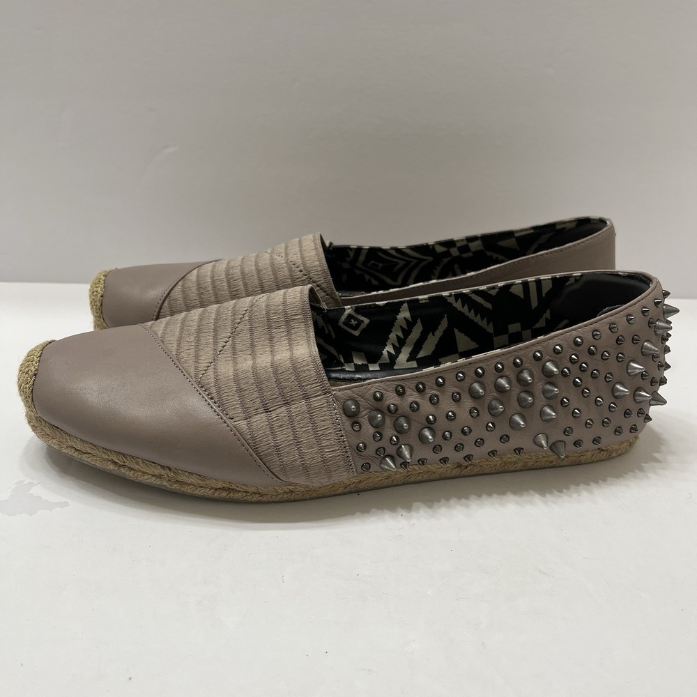 Sam Edelman Jaxon Leather Pastel Purple Silver Spike Espadrille Jute Outsole 9.5